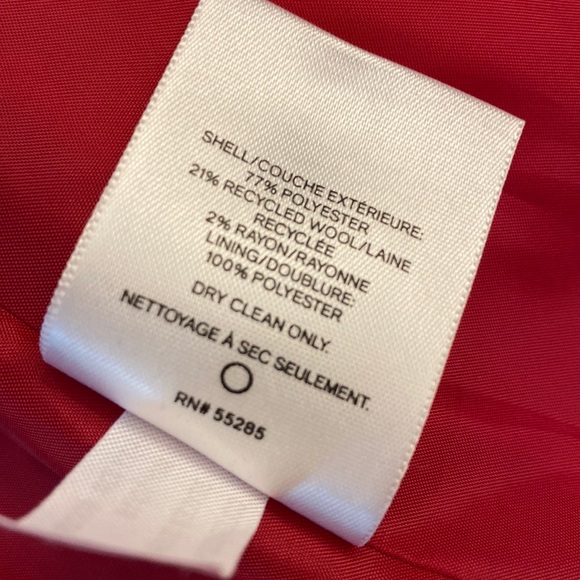 EXPRESS | Pink white tweed Barbicore wool winter coat trench women’s Small - Picture 8 of 8